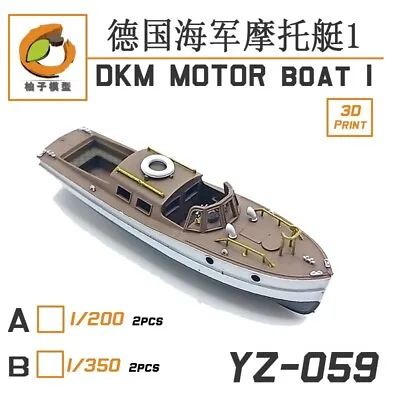 Youzi 3D Printed 1/200 DKM Motor Boat I (2 Pcs) For Bismarck Or Others YZ059A • $22.09