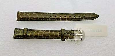 Genuine Michele 12mm Olive Green Alligator  Watch Band Strap New • $37.77