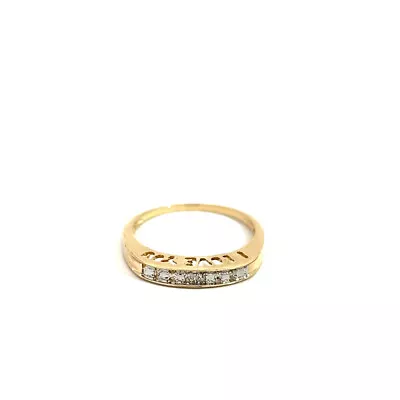 10kt Yellow Gold Diamond  I Love You  Band • $109.99