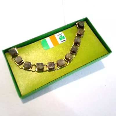 Vintage NOS Irish Souvenir Connemara Marble Link Bracelet • $12.99