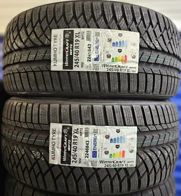 2x New Kumho Wp72 Winter 245/40 Zr19 Xl 98v Snow/ice/mud 245 40 19 2454019 M&s • $410.29