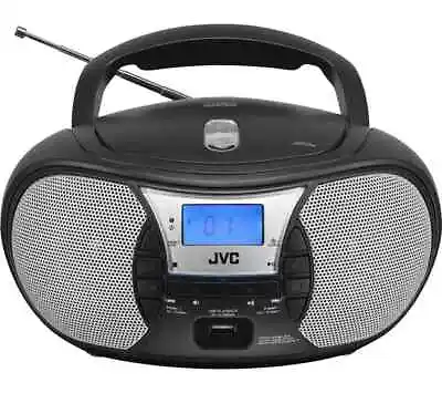 JVC RD-D222B Portable Boombox With CD Player & FM Radio Mains & Battery USB • £34.99