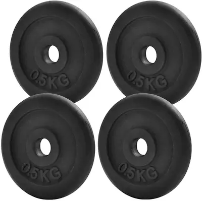 Cast Iron Weight Plate Set. 1 Inch Cast Iron Weight Disc Pair. 2 X 2.5Kg 5Kg Or • £22.13