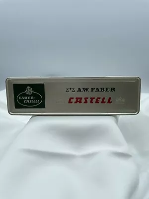 A.W. Faber Castell 9 Unsharpened Pencils 4H Original Tin Box Germany Vintage • $24