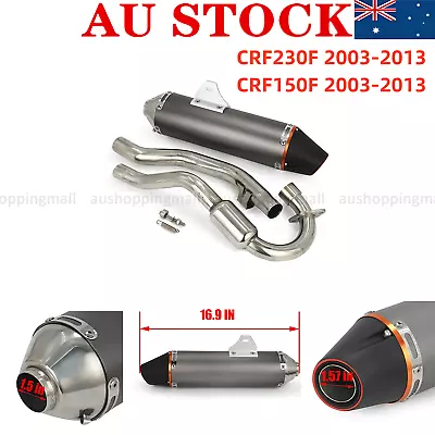 Motorcycle Full Exhaust Muffler System Pipe For CRF150F 230F 2003-2013 Dirt Bike • $163.50