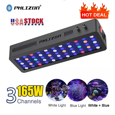 165W Dimmable LED Aquarium Lights Full Spectrum For Coral Reef Fish Tank Plants • $89.69