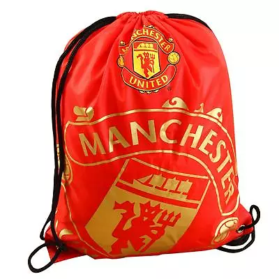 Manchester United F.C.Gym Bag Sports PE School Rucksack Gift • £9.99