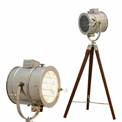 Nautical Vintage Tripod Lamp Industrial Designer Searchlight Floor Lamp • $119.70