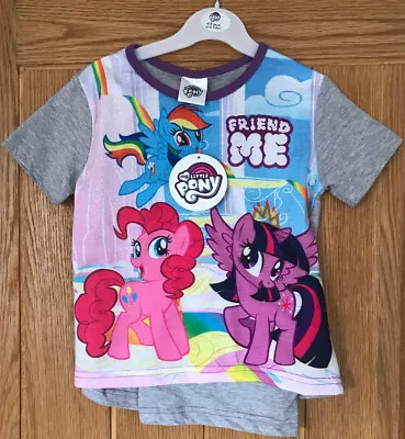 Girls My Little Pony Pyjamas Age 4-5 Years Pjs Pj Set Shorts And T-shirt Summer • £8.99