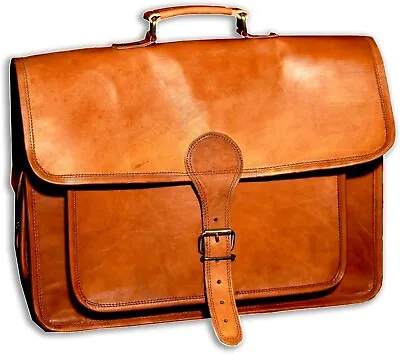 19  Best Royal Vintage Shoulder Satchel Laptop Leather Messenger Briefcase Bag • $56.40