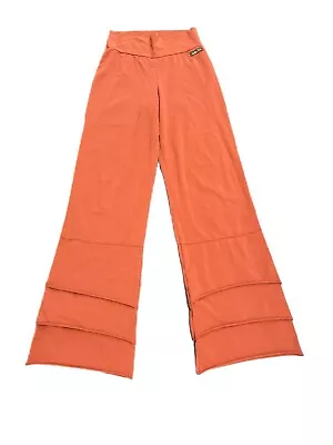 Matilda Jane Pants Women's Small Orange Finn Tiered Ruffle Pull On Wide Leg • $16