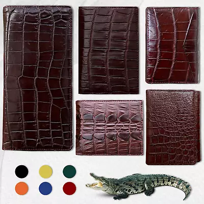 Brown Genuine Alligator Wallet Men Real Luxury Leather Card Holder Gift For Him • $75