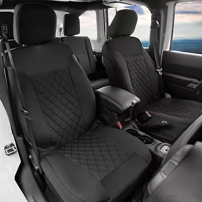 Front Seat Covers For Bucket Seats Auto Car Truck SUV 4 Pc - Black • $46.54