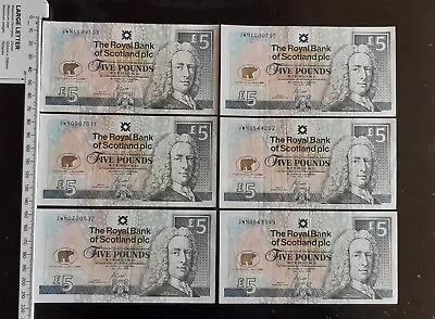 6x The Royal Bank Of Scotland JACK NICKLAUS £5 2005 Note Collection See Images! • £46