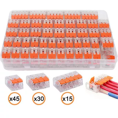 90x For Wago 221 Electrical Connectors Wire Block Clamp Terminal Cable Reusable • $17.78
