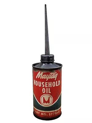 VTG. MAYTAG Household Oil Can (Empty) Part No. 57190-X Red/Green Lavel Preown • $49.99