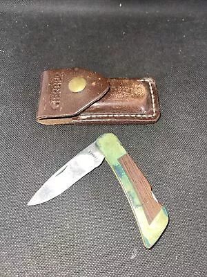 Vintage Gerber 97223 Oregon Usa Folding Knife Brass Wood Handle • $37.50