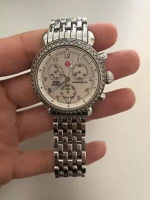 MICHELE CSX 36mm Stainless Steel Case And Strap Women's Wristwatch With Diamonds • $500