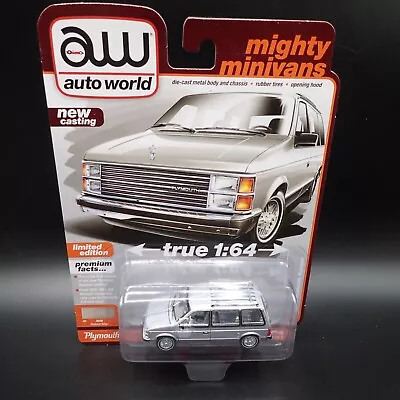 2023 Auto World 1985 Plymouth Voyager Mighty Minivans Vs A Rel 2 No 2 1:64 Car • $9.99