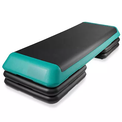 Aerobic Exercise Adjustable Step Platform Health Club Size 4 Risers - Green • $46.95