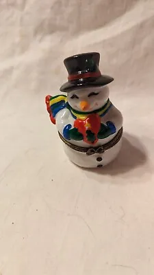 Midwest Of Cannon Falls Snowman With Heart Hinged Trinket Box • $8.95