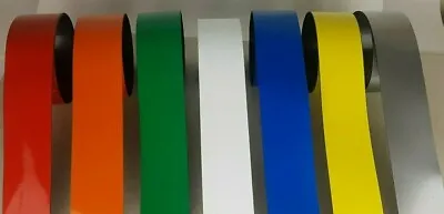 Magnetic Easy Wipe Rack Labeling Write On Tape 1 Metre X 50mm Strips All Colours • £6.99