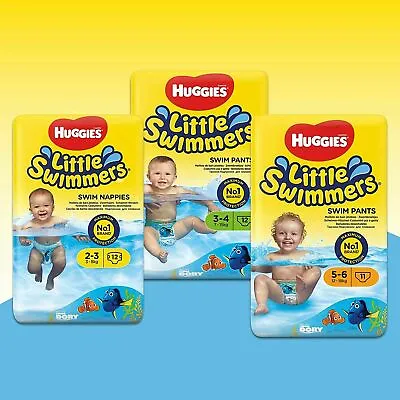 Huggies® Little Swimmers Leak Protection Swim Pants 3 X 12 Packs - Various Sizes • £28.21