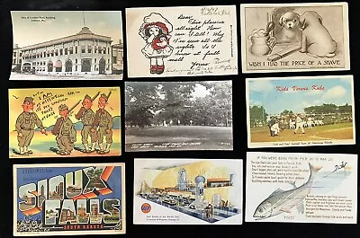 1000 Vintage Postcards Large Lot View Topical Greeting Comic Roadside  1906-60s • $189.99