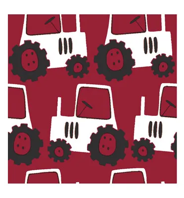 Create It Tractor Poppy Red Fabric Cotton Fat Quarter 18 X21  • $4.99