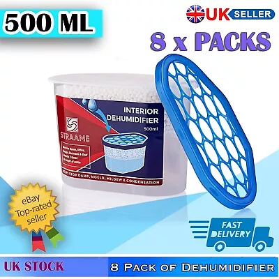 £10.99 • Buy 8x Dehumidifier Interior Damp Moisture Mould Mildew Remover Trap Home Caravan