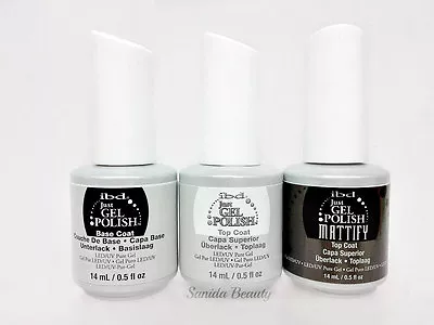 IBD Just Gel Polish- 3pc Kit- Mattify MatteTop Base & Top Coat  0.5oz/14ml/each • $22.50