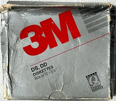 Vintage 3M DSDD Diskettes Box Of 10 - 5 1/4  - Sealed • $8.40