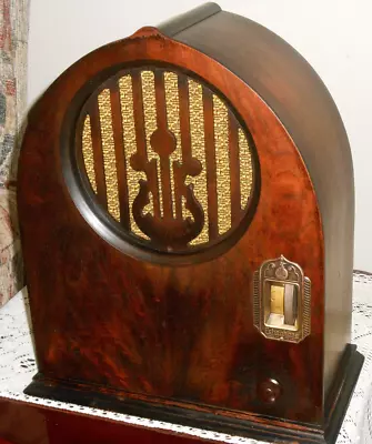 VTG 1930 Echophone Gilfillan S-3 Cathedral Tube Radio! NICE! NO POWER! SOLD ASIS • $224.95