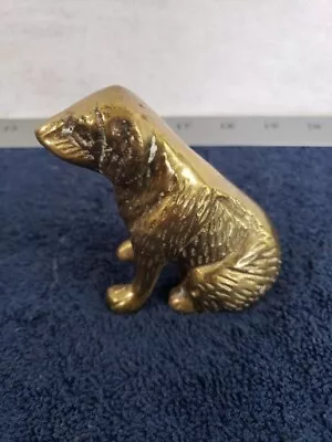 Brass Dog  Room Accent Paperweight Figurine Vintage • $11.85