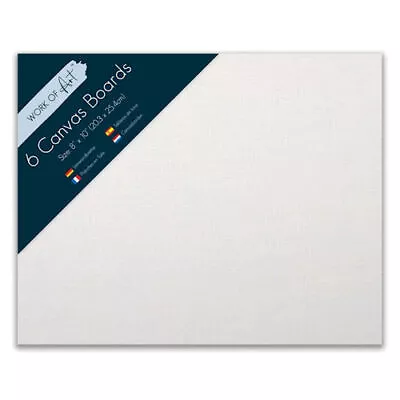 Canvas Boards 6 Pack 8  X 10  - Painting Artist High Quality Professional  • £7.99