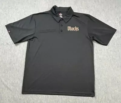 Arizona Diamondbacks  Polo Shirt Mens Large Gray Majestic Baseball D-Backs MLB • $17.95