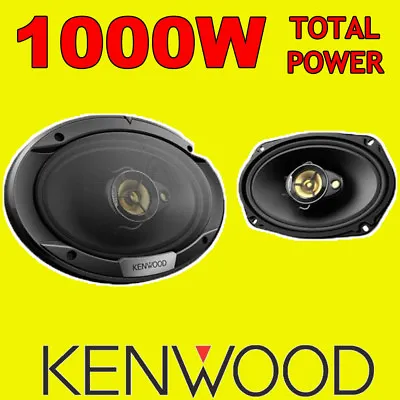 KENWOOD 6 X9  6x9 1000W 3-way Car Rear Deck Oval Shelf Speakers Brand New Pair • £49.99