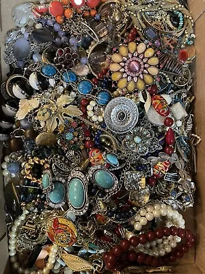 Jewelry Vintage-Modern Huge  Lot Craft Junk Wearable  Over One Full Pound • $27