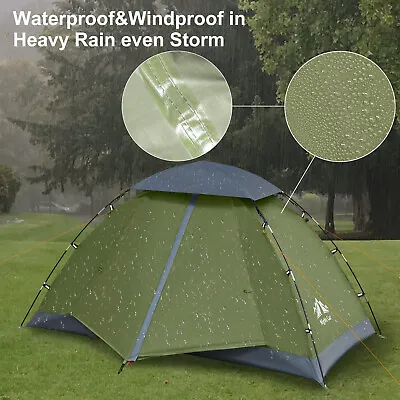 1-2 Person Backpacking Tent For 3-Season Waterproof Tent For Camping • $59.98
