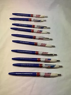 10 VTG McDonald’s Hamburgers Flag Pens Eau Claire Rice Lake Chippewa Falls WI • $11