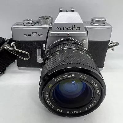 Minolta SRT 101 Film Camera With Soligor 35-70mm Lens Tested Works • $99.99