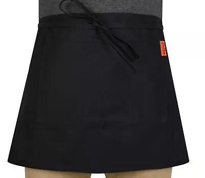 £3.99 • Buy Waist Apron With Pocket For Bar Waiter Waitress Cafe Pub Restaurant Black Colour