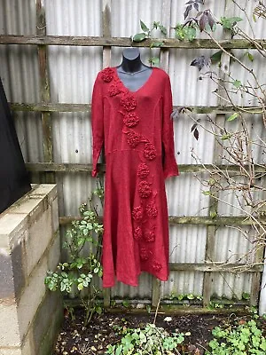 Ladies Dress Zuza Bart NEW Red & Black Jumper Dress Mohair Merino UK Size 1416 • £115