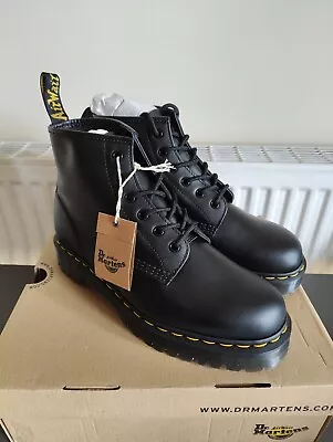 Dr Marten 101 Bex Black Boots Leather 6 Eye UK Size 9 • £80