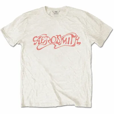 Aerosmith White Classic Logo Official Tee T-Shirt Mens • $41.79