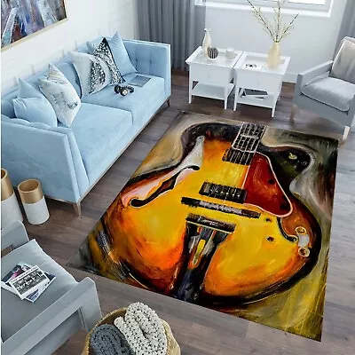 Guitar RugMusic RugHome Decor  RugModern RugHousewarming Gift RugGift Rug • $61.75