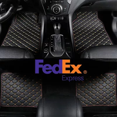 4Pcs PU Leather Universal Car Floor Mat Front Rear Carpet Protect Pad Waterproof • $33.18