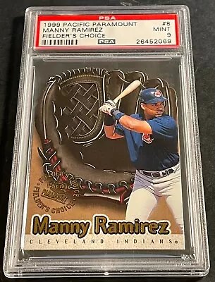 1999 Manny Ramirez Pacific Paramount Fielders Choice #8 Psa 9 Pop 1 • $49.99