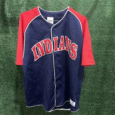 Vintage Cleveland Indians #13 Omar Vizquel True Fan Jersey XL Chief Wahoo MLB OH • $30