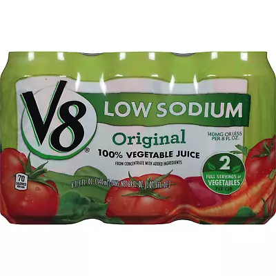 V8 Original Low Sodium 100% Vegetable Juice 11.5 Oz. Can Pack Of 24 • $34.90